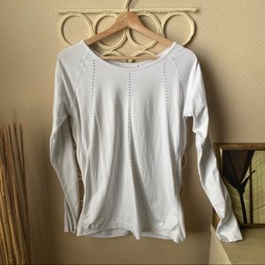 Athletes White Perforated Longsleeve